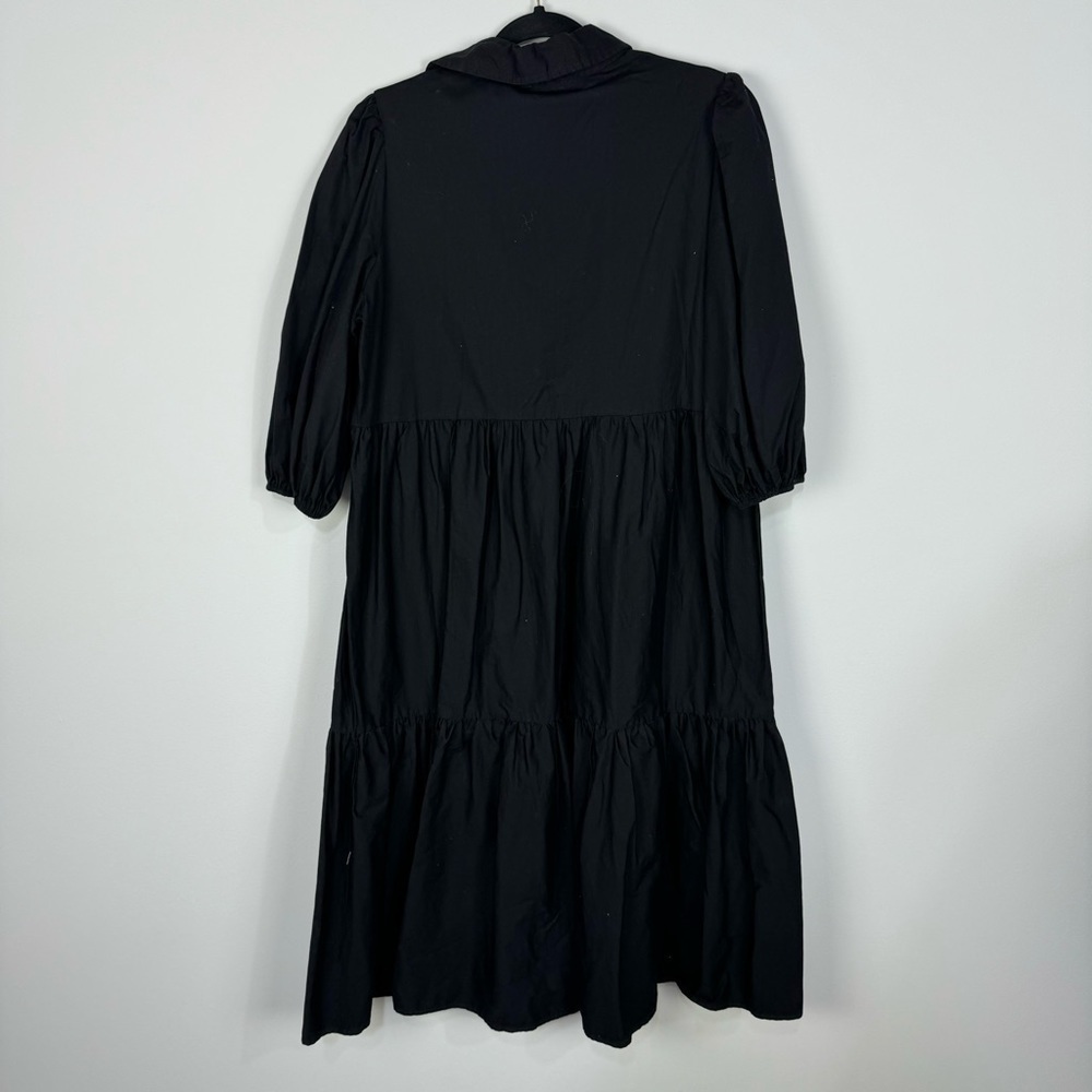 Asos black babydoll midi dress - Picture 2 of 3
